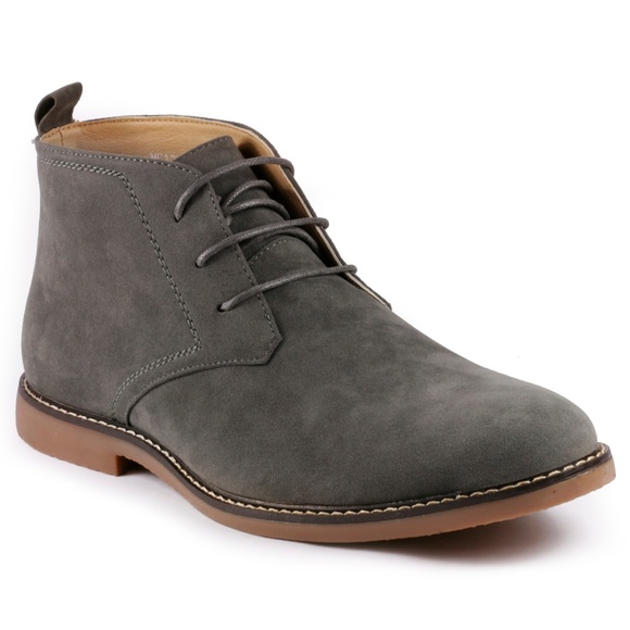 Metrocharm Men\'s Gray Lace Up Ankle Fashion Boot